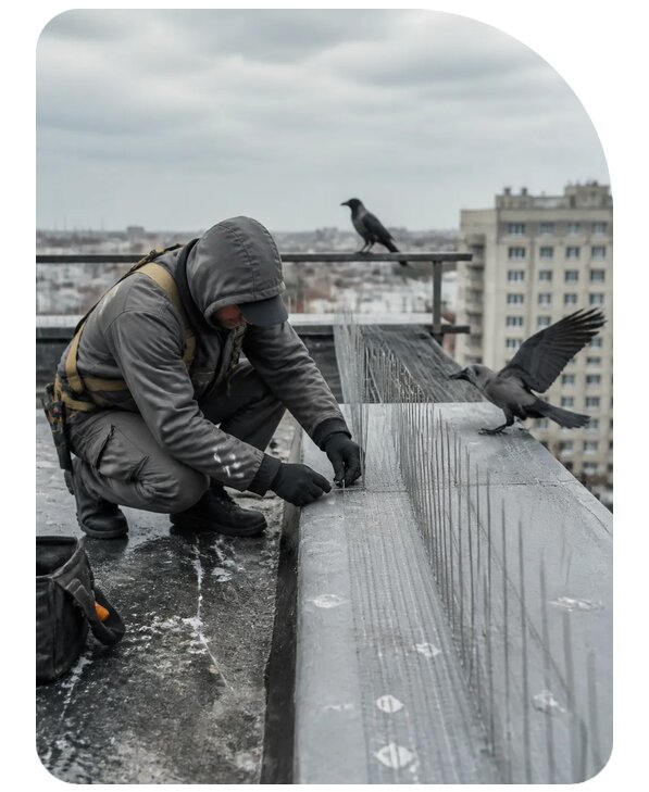 Защита от ворон под ключ в Железнодорожном по цене от 5127 р. | Сенат-Жлз
